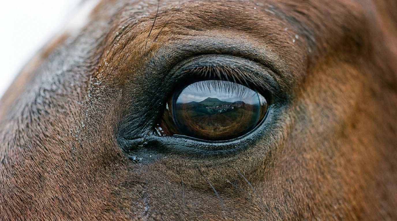 Un regard de cheval au Granite Mountain Stables, Le Breuil